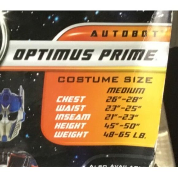 Vintage Hasbro Transformers Dark of the Moon Autobot Optimus Prime Costume MED - Picture 9 of 9